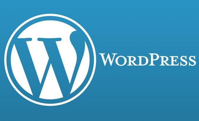 WordPress blue white logo